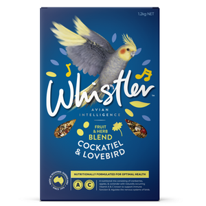 WHISTLER COCKATIEL & LOVEBIRD GOURMET BLEND WITH FRUIT & HERB SUPERFOODS 1.2KG