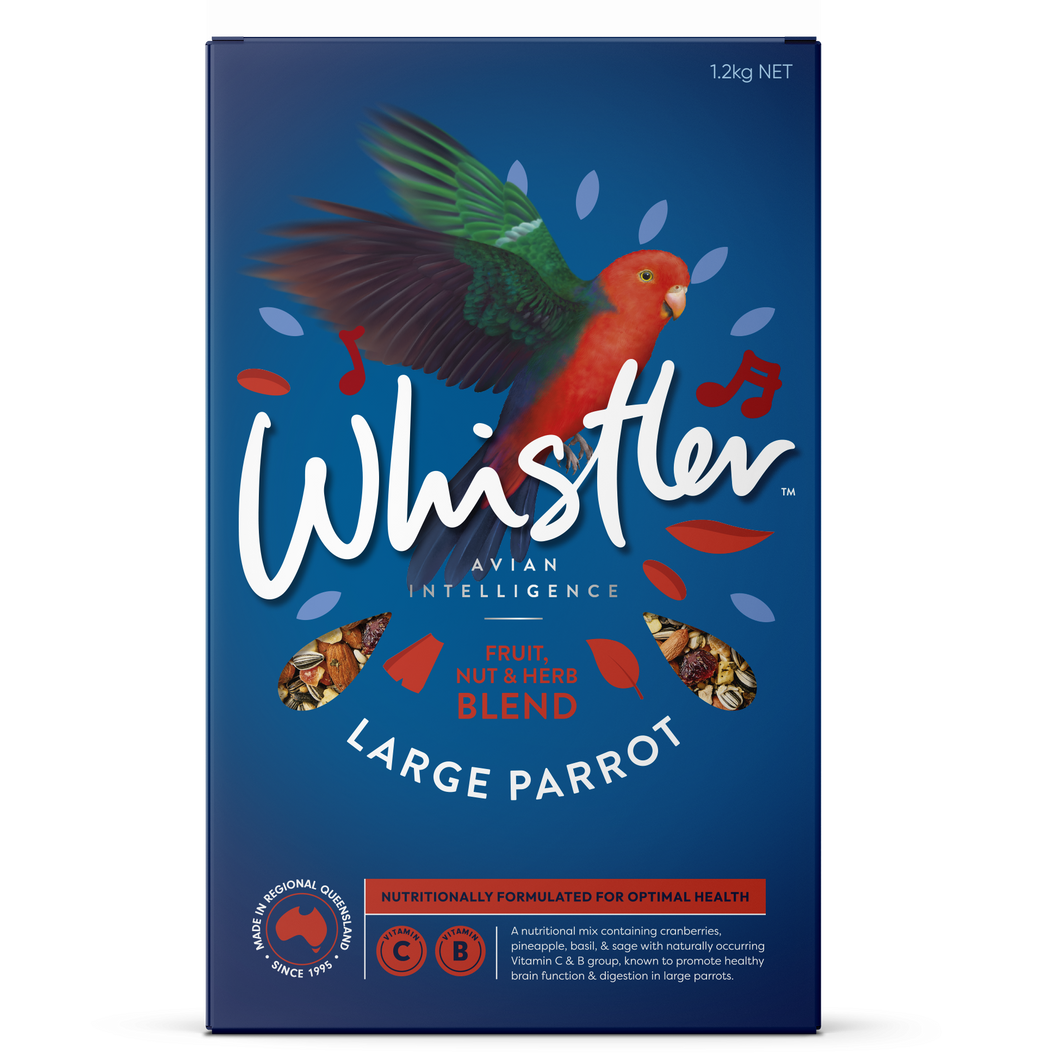 WHISTLER LARGE PARROT GOURMET BLEND WITH FRUIT, NUT & HERB SUPERFOODS 1.2KG