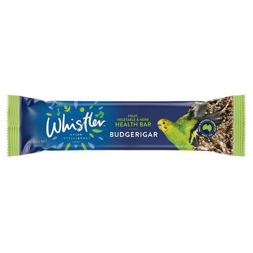 WHISTLER BUDGERIGAR HEALTH BAR WITH FRUIT, VEG, AND HERB SUPERFOODS 85G