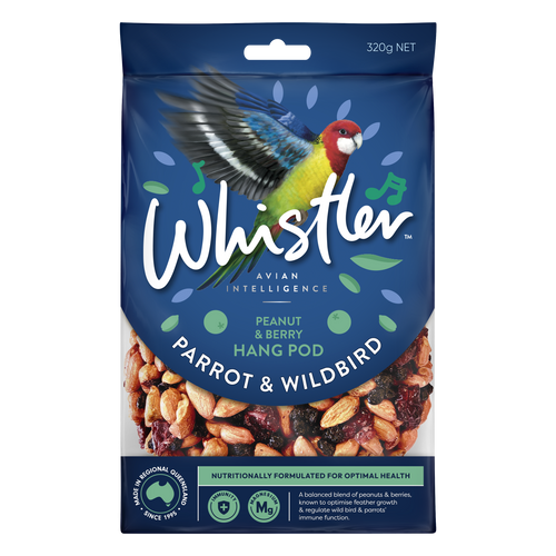 WHISTLER PARROT & WILDBIRD POD BERRIES & PEANUT BLEND 320G