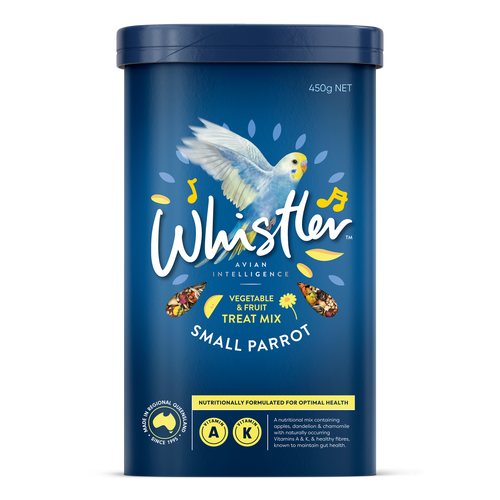 WHISTLER SMALL PARROT TREAT MIX WITH GARDEN VEGETABLES, FRUITS, AND HERBS 450G