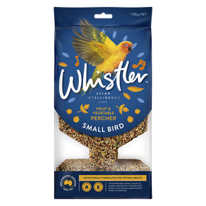 WHISTLER SMALL PARROT PERCHER WITH FRUIT, VEG, AND HERB SUPERFOODS 1.18KG