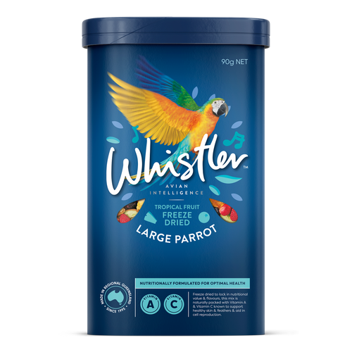 WHISTLER MEDIUM PARROT TREAT MIX WITH NUTS, FRUITS, VEGETABLES AND BISCUIT 450G