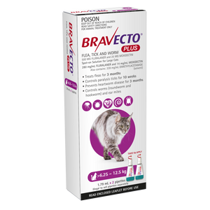 BRAVECTO PLUS CAT 6.25-12.5KG 2PK