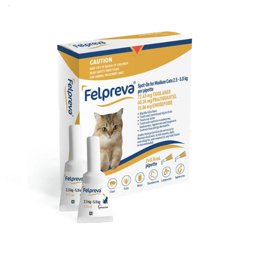 FELPREVA MEDIUM CATS 2.5-5KG SPOTON 2PK