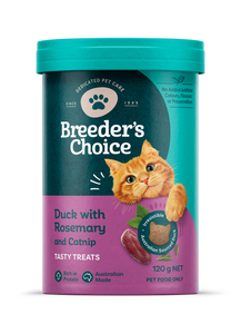 Breeder's Choice Cat Treats Duck with Rosemary & Catnip 120g
