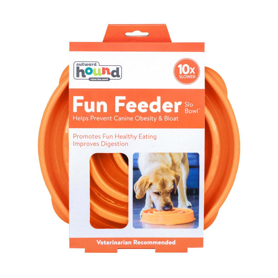 OUTWARD HOUND FUN FEEDER ORANGE