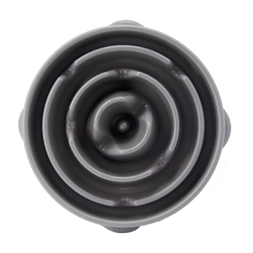 OUTWARD HOUND FUN FEEDER DROP MED GREY