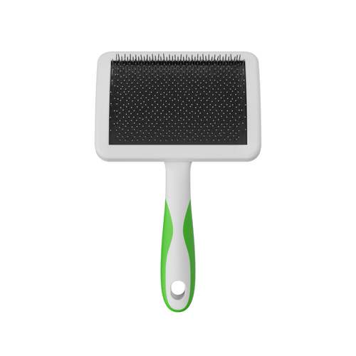 Andis Firm Slicker Brush Large White Lime Green