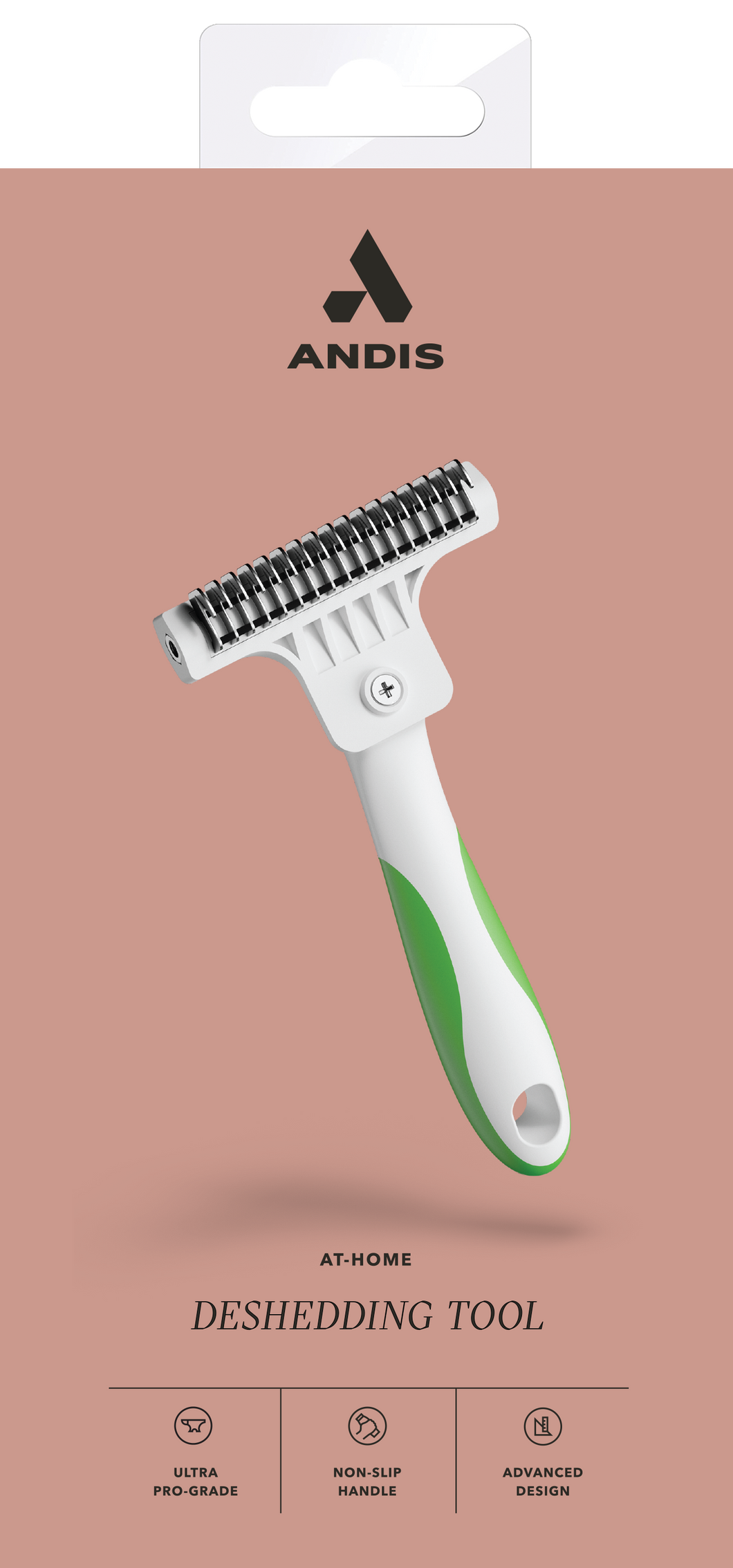 Andis Deshedding Tool White Lime Green