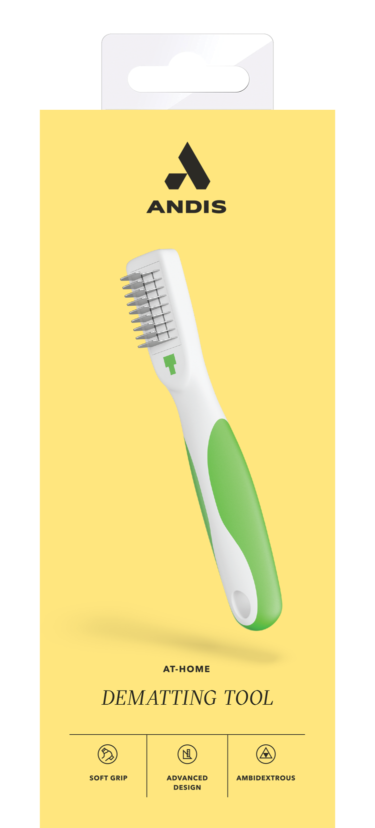 Andis Dematting Tool White Lime Green