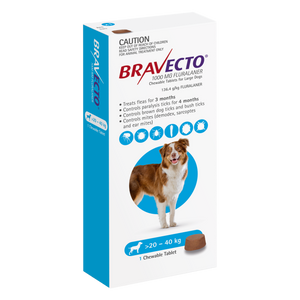 BRAVECTO LARGE DOG BLUE 20-40KG 1PACK