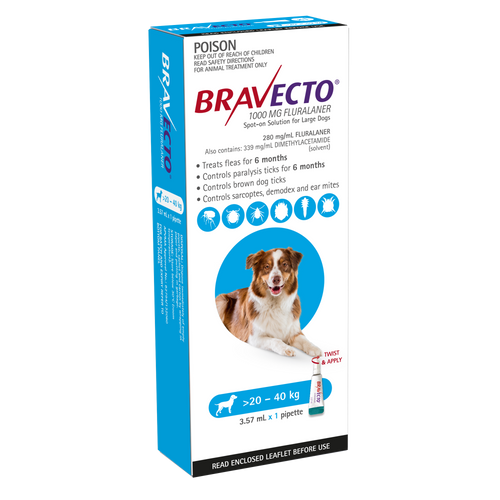 BRAVECTO DOG SPOT ON 20-40KG 1PACK