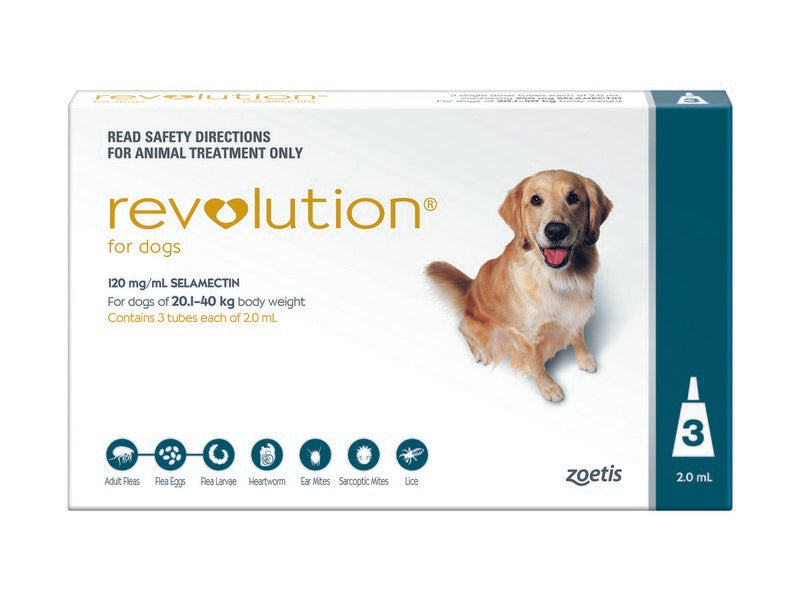 REVOLUTION EXTRA LARGE DOG 20-40KG 3PACK