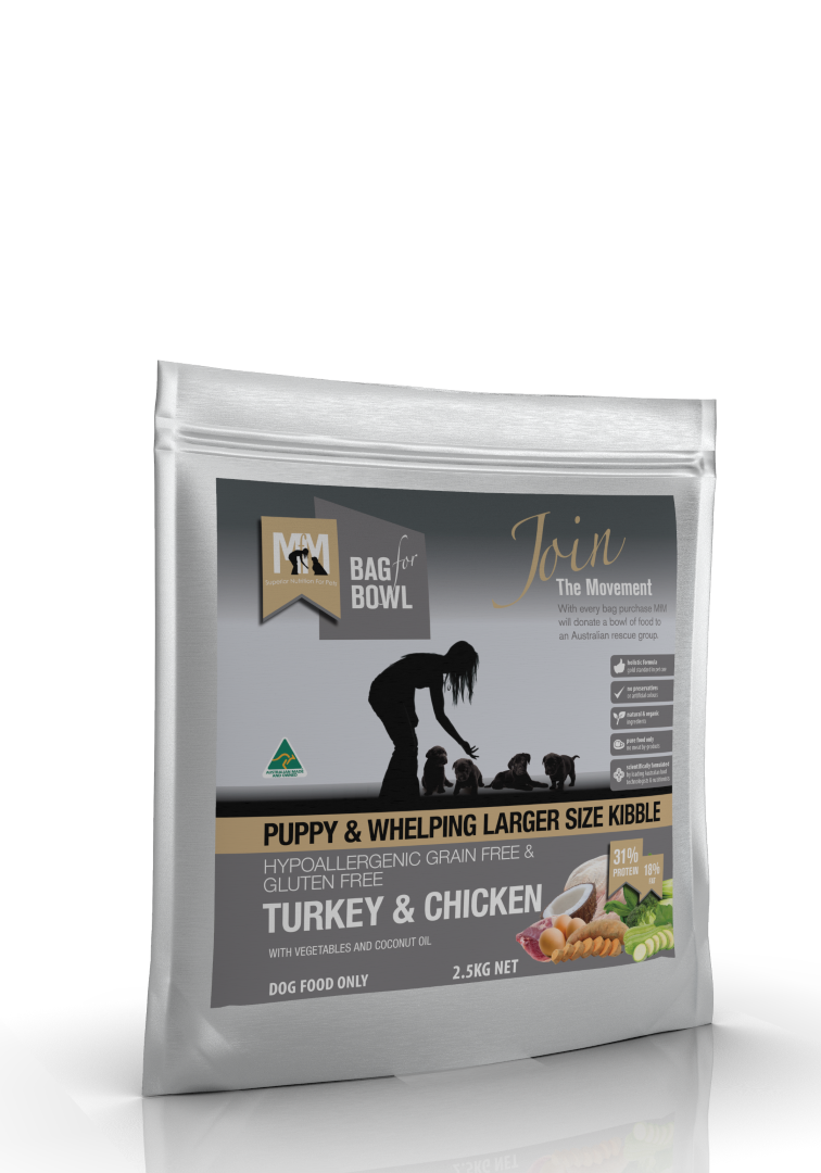 MEALS FOR MUTTS PUPPY LARGE TURKEY CHICK GLUTEN FREE GF 2.5KG *DATED JUNE 2025
