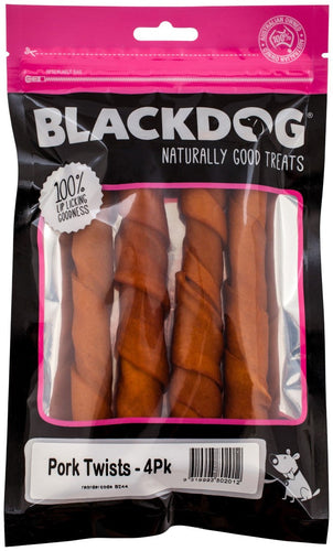 BLACKDOG PORK TWISTS 4PACK