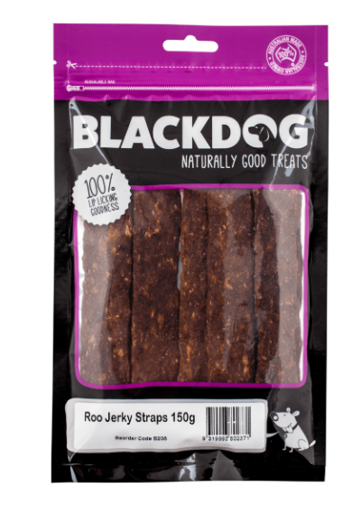 BLACKDOG ROO JERKY STRAPS 150G