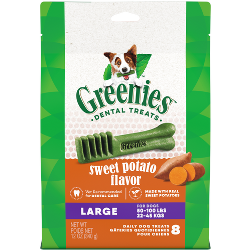 GREENIES Canine Sweet Potato Flavored Large Dental Treats 340g