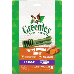GREENIES Canine Sweet Potato Flavored Large Dental Treats 340g