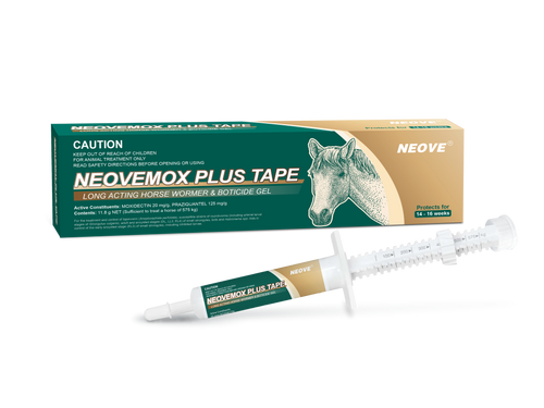 NEOVEMOX PLUS TAPE LONG ACTING HORSE WORMER AND BOTICIDE GEL 11.8g