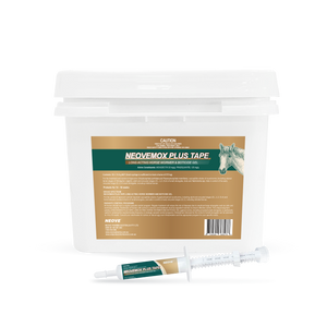 NEOVEMOX PLUS TAPE LONG ACTING HORSE WORMER AND BOTICIDE GEL 11.8g BUCKET OF 50