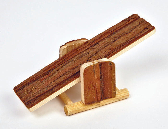 Petface Pipkins Woodies Natural Bark See Saw