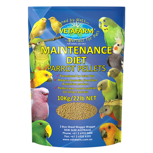 VETAFARM PARROT MAINTENANCE PELLETS 10KG