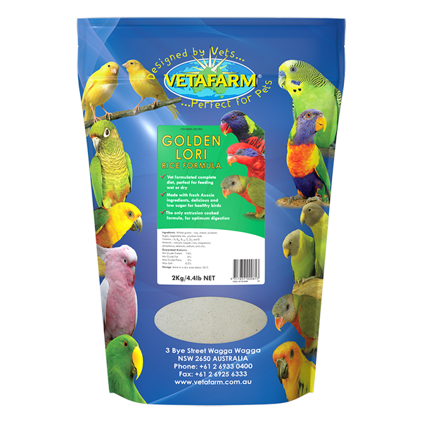 VETAFARM GOLDEN LORI RICE 2KG