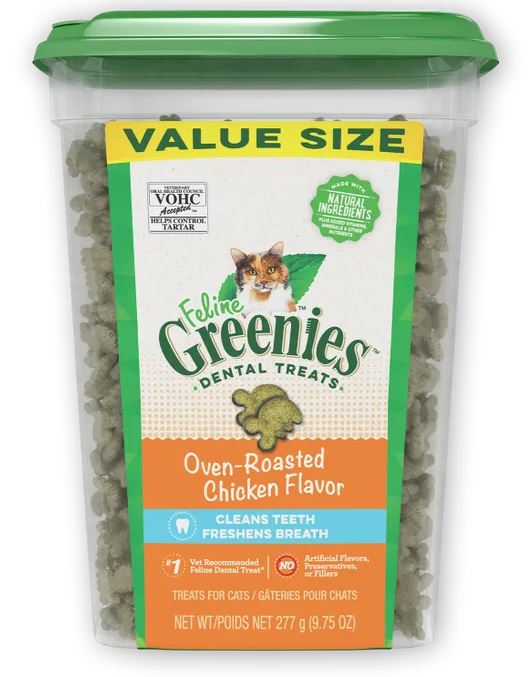 Greenies Feline Oven-Roasted Chicken Flavour Tub 277g