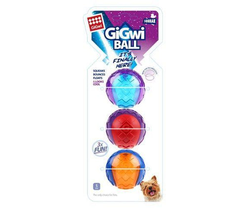 GIGWI BALL SMALL 3PACK