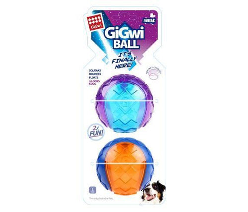 GIGWI BALL LARGE 2PACK