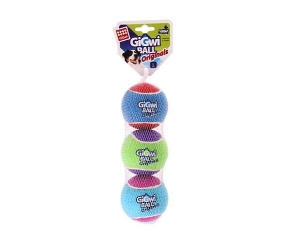 GIGWI TENNIS BALL LARGE 3PACK