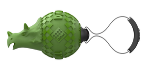 GIGWI DINOBALL TRICERATOPS PUSH TO MUTE GREEN