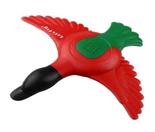GIGWI LETS FLY DUCK SQUEAK TPR RED GREEN
