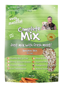 VETS ALL NATURAL COMPLETE MIX SENSITIVE SKIN 1KG