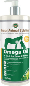 NATURAL ANIMAL SOLUTIONS OMEGA 3 6 & 9 OIL DOGS HORSES 1000ML