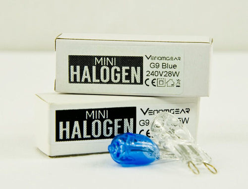 VENOM GEAR HALOGEN HEAT LAMP UVB 3.0 G9 25W BLUE